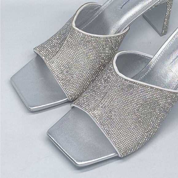 SIMKHAI Asia 90MM Crystal-Embellished Leather Mules size 41 - Picture 9 of 16